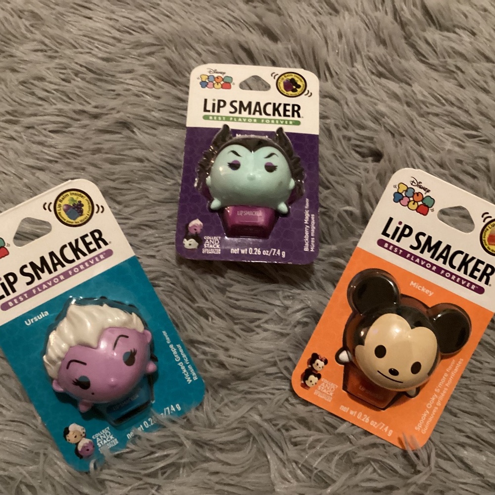 3 Disney Tsum Tsum Lip Smacker Bundle New